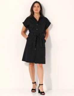 Robe Chemisier Unie -Femmes Vêtements Magasin 501708 C00 zoomx vue3