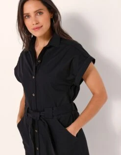 Robe Chemisier Unie -Femmes Vêtements Magasin 501708 C00 zoomx vue4