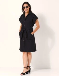 Robe Chemisier Unie -Femmes Vêtements Magasin 501708 C00 zoomx vue5