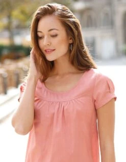 Robe Housse Manches Courtes Unie 9 Robe Housse Manches Courtes Unie -Femmes Vêtements Magasin 501710 C01 zoomx vue4