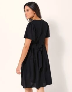 Robe Fluide Boutonnée Unie -Femmes Vêtements Magasin 501735 C00 zoomx vue2