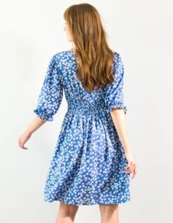 Robe Imprimée Col V Base évasée -Femmes Vêtements Magasin 501747 C01 zoomx vue3