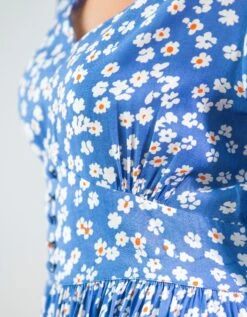 Robe Imprimée Col V Base évasée -Femmes Vêtements Magasin 501747 C01 zoomx vue4