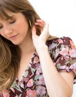 Robe Cache-coeur Voile Imprimée -Femmes Vêtements Magasin 501753 C01 zoomx vue3