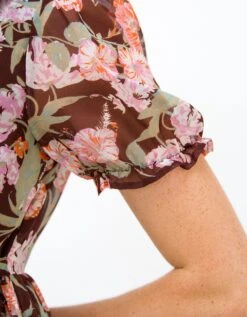 Robe Cache-coeur Voile Imprimée -Femmes Vêtements Magasin 501753 C01 zoomx vue7