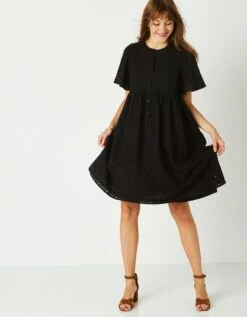 Robe évasée, Broderie Anglaise -Femmes Vêtements Magasin 501760 C01 zoomx vue6