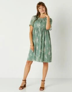 Robe évasée, Voile Imprimé Bicolore -Femmes Vêtements Magasin 501761 C01 zoomx vue5