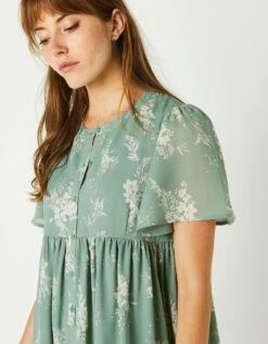 Robe évasée, Voile Imprimé Bicolore -Femmes Vêtements Magasin 501761 C01 zoomx vue6