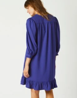 Robe Housse Manches 3/4 Unie, Crêpe -Femmes Vêtements Magasin 501765 C01 zoomx vue4