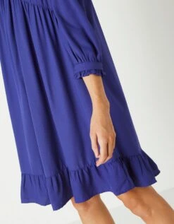 Robe Housse Manches 3/4 Unie, Crêpe -Femmes Vêtements Magasin 501765 C01 zoomx vue6