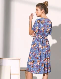 Robe Boutonnée Imprimée Manches Courtes -Femmes Vêtements Magasin 501771 C02 zoomx vue2