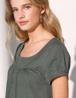 Robe Housse Unie Manches Courtes -Femmes Vêtements Magasin 501773 C01 zoomx vue3