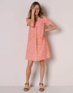 Robe Courte évasée Imprimée -Femmes Vêtements Magasin 501786 C00 zoomx vue4