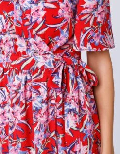 Robe Cache-coeur Imprimée Portefeuille -Femmes Vêtements Magasin 501792 C01 zoomx vue4