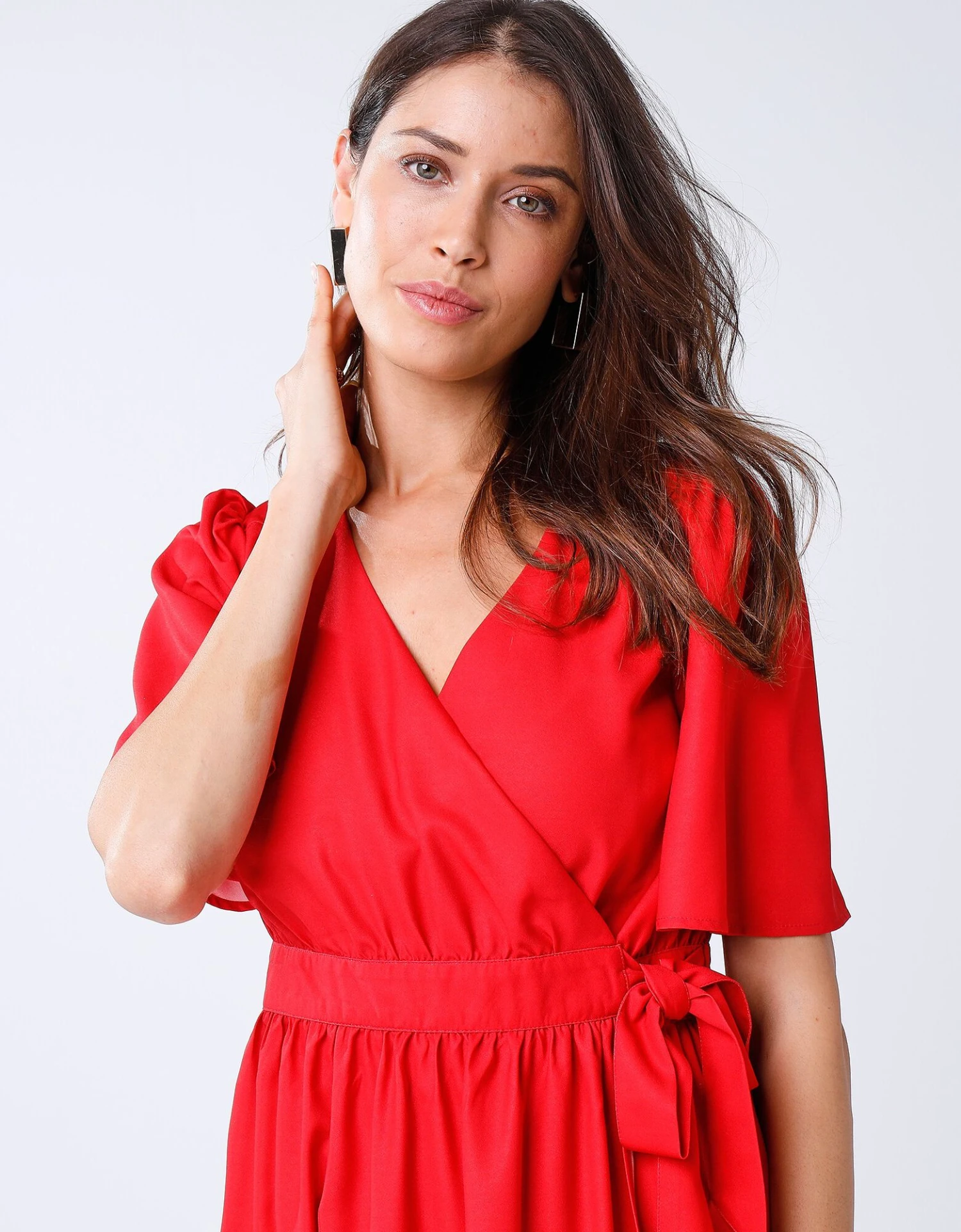 Robe Cache-coeur Unie Portefeuille 4 Robe Cache-coeur Unie Portefeuille – Image 2