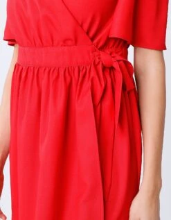 Robe Cache-coeur Unie Portefeuille 13 Robe Cache-coeur Unie Portefeuille -Femmes Vêtements Magasin 501793 C01 zoomx vue6