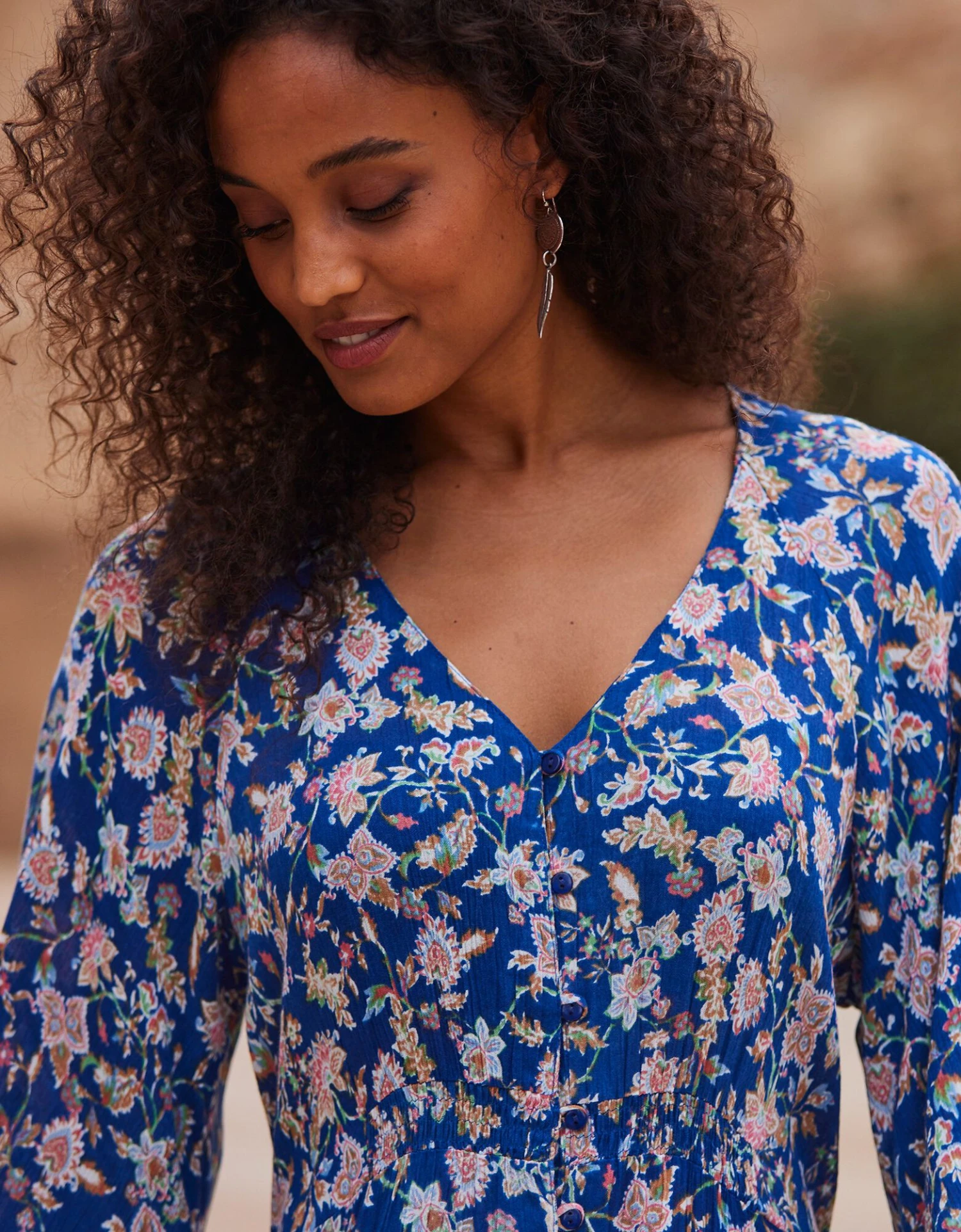 Robe Longue Boutonnée Imprimée Crépon 7 Robe Longue Boutonnée Imprimée Crépon – Image 5