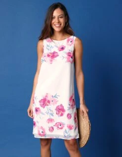 Robe Imprimé Sans Manches Légèrement évasée