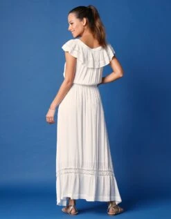 Robe Longue à Encolure Volantée -Femmes Vêtements Magasin 501803 C01 zoomx vue3