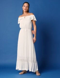 Robe Longue à Encolure Volantée -Femmes Vêtements Magasin 501803 C01 zoomx vue5