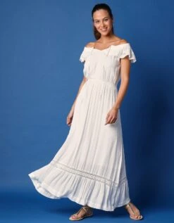 Robe Longue à Encolure Volantée -Femmes Vêtements Magasin 501803 C01 zoomx vue7