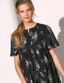 Robe évasée Imprimée, Voile -Femmes Vêtements Magasin 501820 C01 zoomx vue4