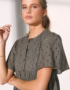 Robe évasée, Broderie Anglaise 11 Robe évasée, Broderie Anglaise -Femmes Vêtements Magasin 501821 C02 zoomx vue3