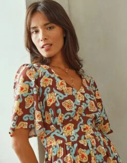 Robe Fluide Imprimée, Collection "Odette Lepeltier" 11 Robe Fluide Imprimée, Collection "Odette Lepeltier" -Femmes Vêtements Magasin 501822 C01 zoomx vue3