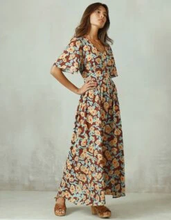 Robe Fluide Imprimée, Collection "Odette Lepeltier" 12 Robe Fluide Imprimée, Collection "Odette Lepeltier" -Femmes Vêtements Magasin 501822 C01 zoomx vue4