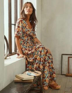 Robe Fluide Imprimée, Collection "Odette Lepeltier" 13 Robe Fluide Imprimée, Collection "Odette Lepeltier" -Femmes Vêtements Magasin 501822 C01 zoomx vue5