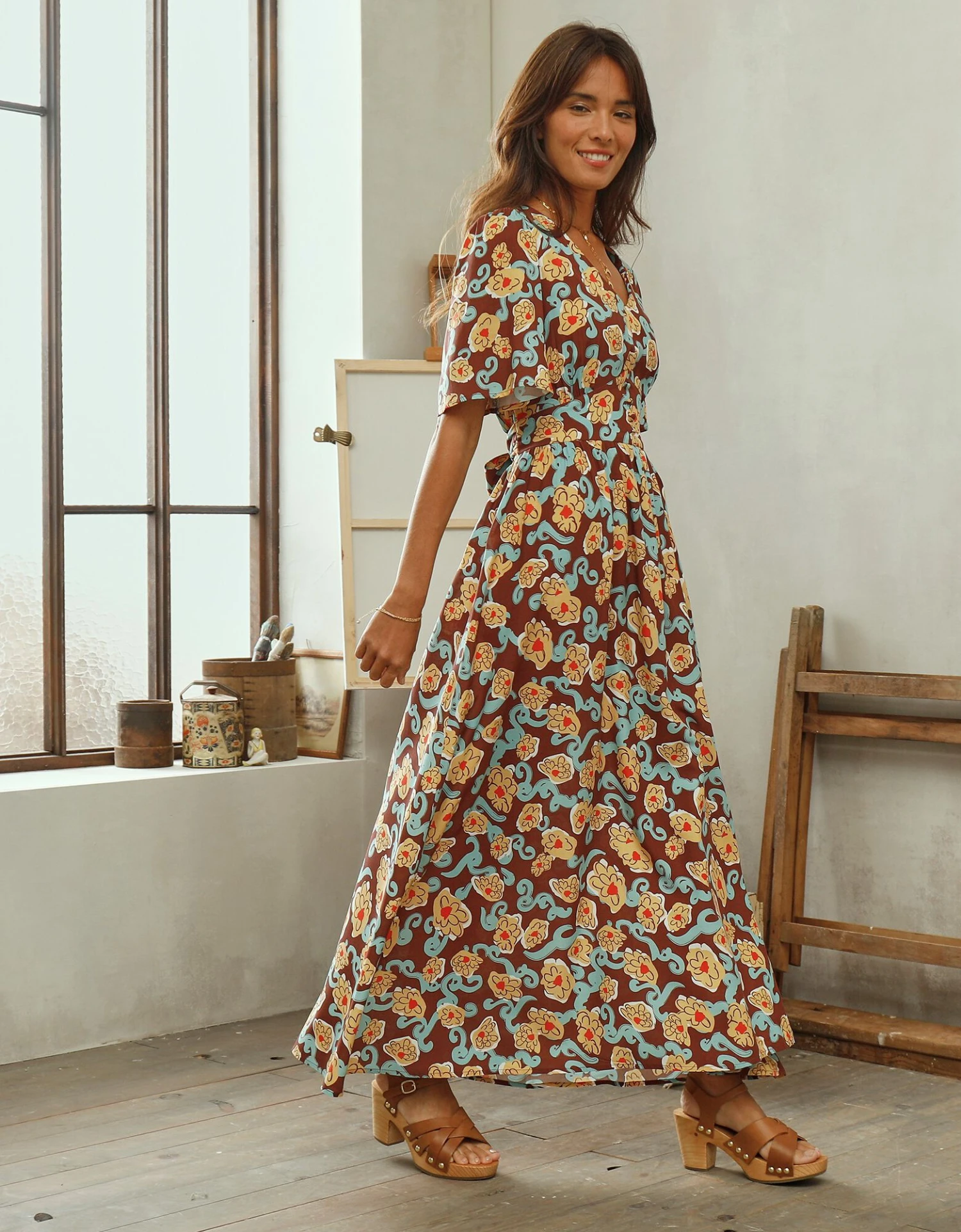 Robe Fluide Imprimée, Collection "Odette Lepeltier" 8 Robe Fluide Imprimée, Collection "Odette Lepeltier" – Image 6