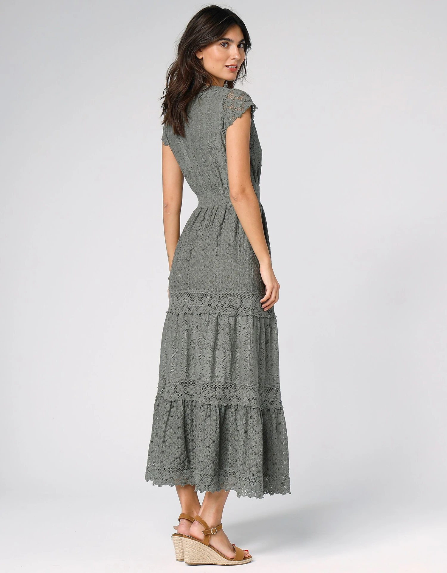 Robe Longue Dentelle Macramé 4 Robe Longue Dentelle Macramé – Image 2