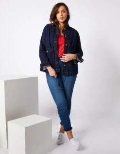 Veste Boutonnée En Denim Stone -Femmes Vêtements Magasin 503030 C01 zoomx vue3