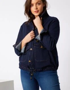 Veste Boutonnée En Denim Stone -Femmes Vêtements Magasin 503030 C01 zoomx vue4