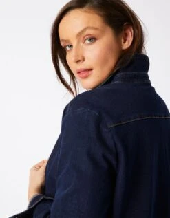 Veste Boutonnée En Denim Stone -Femmes Vêtements Magasin 503030 C01 zoomx vue5