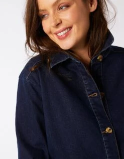 Veste Boutonnée En Denim Stone -Femmes Vêtements Magasin 503030 C01 zoomx vue6