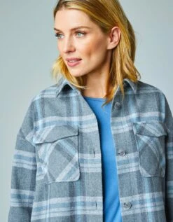 Veste Surchemise Oversize à Carreaux 10 Veste Surchemise Oversize à Carreaux -Femmes Vêtements Magasin 503045 C01 zoomx vue4