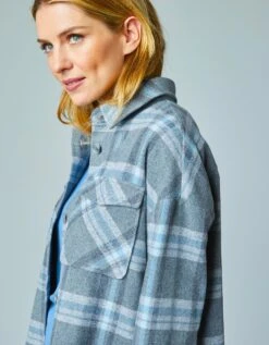 Veste Surchemise Oversize à Carreaux 12 Veste Surchemise Oversize à Carreaux -Femmes Vêtements Magasin 503045 C01 zoomx vue6