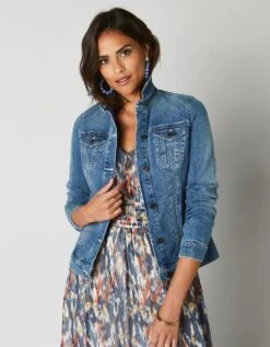 Veste Brodée En Jean -Femmes Vêtements Magasin 503726 C01 zoomx vue3