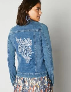 Veste Brodée En Jean -Femmes Vêtements Magasin 503726 C01 zoomx vue4