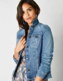 Veste Brodée En Jean -Femmes Vêtements Magasin 503726 C01 zoomx vue5