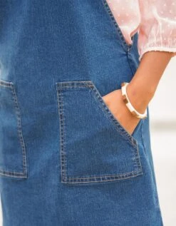 Robe Salopette Bretelles Volantées En Jean -Femmes Vêtements Magasin 504020 C01 zoomx vue6