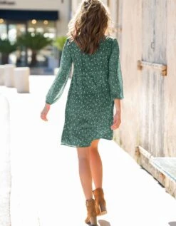 Robe évasée Voile Imprimé Doré 13 Robe évasée Voile Imprimé Doré -Femmes Vêtements Magasin 541099 C03 zoomx vue6