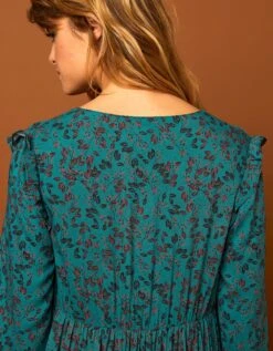 Robe Longue Imprimée Base Volantée -Femmes Vêtements Magasin 541125 C01 zoomx vue2