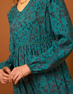 Robe Longue Imprimée Base Volantée -Femmes Vêtements Magasin 541125 C01 zoomx vue3