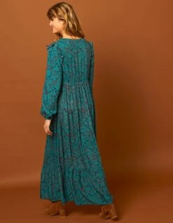Robe Longue Imprimée Base Volantée -Femmes Vêtements Magasin 541125 C01 zoomx vue4