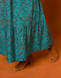 Robe Longue Imprimée Base Volantée -Femmes Vêtements Magasin 541125 C01 zoomx vue6