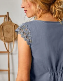 Robe évasée Macramé, Coton 8 Robe évasée Macramé, Coton -Femmes Vêtements Magasin 541129 10 1