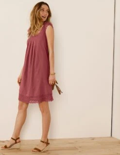 Robe évasée Macramé, Coton -Femmes Vêtements Magasin 541129 C09 zoomx vue4