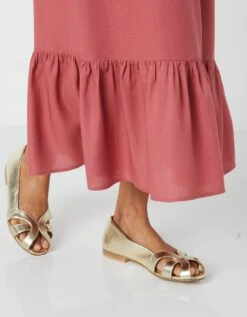 Robe Longue Volantée Unie, Spécial Petites -Femmes Vêtements Magasin 541135 C00 zoomx vue6